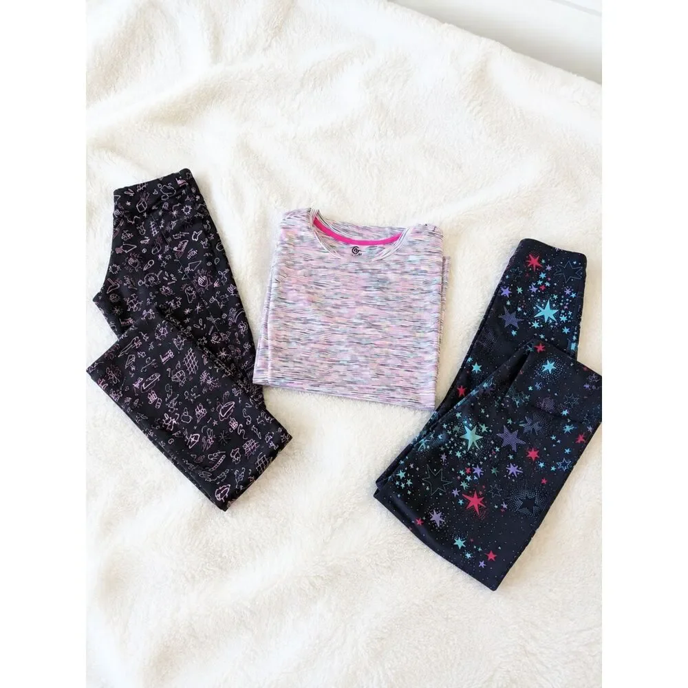 GAPfit/ Champion/ Tek Gear Workout Bundle- 2 Leggings and Top Girls XL